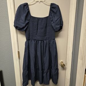 1X Navy Dress